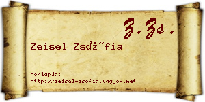 Zeisel Zsófia névjegykártya