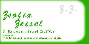 zsofia zeisel business card